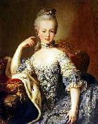 MEYTENS, Martin van Portrait of Archduchess Maria Antonia of Austria oil